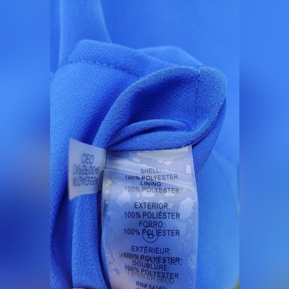 Bundle Only: Kelvin Klein 2/3 Puffy sleeves  Blue Career Women's Blouse Size S/P - Picture 6 of 6